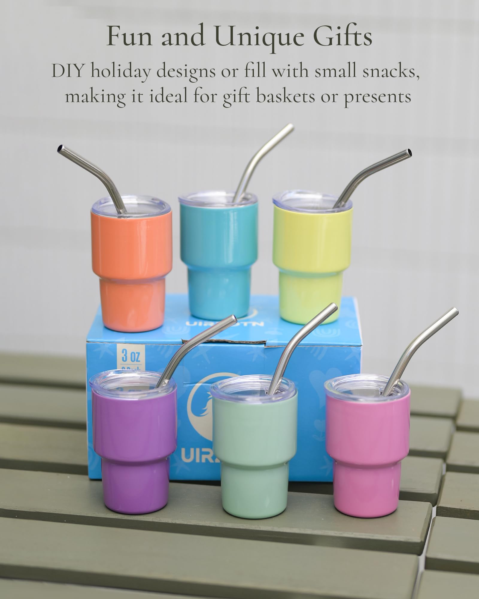 UIRZOTN vaso mini 3oz con aislamiento doble para mantener bebidas frías o calientes