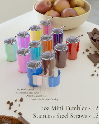 UIRZOTN vaso mini 3oz para cócteles en acero inoxidable y uso diario