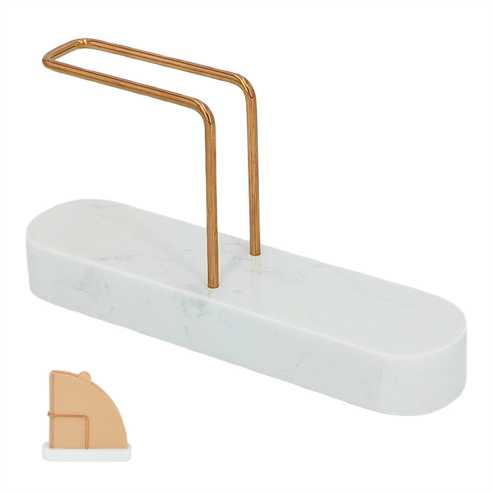 UISWAM portafiltros con base de mármol para filtros cono #01 y #02, encimera estable.