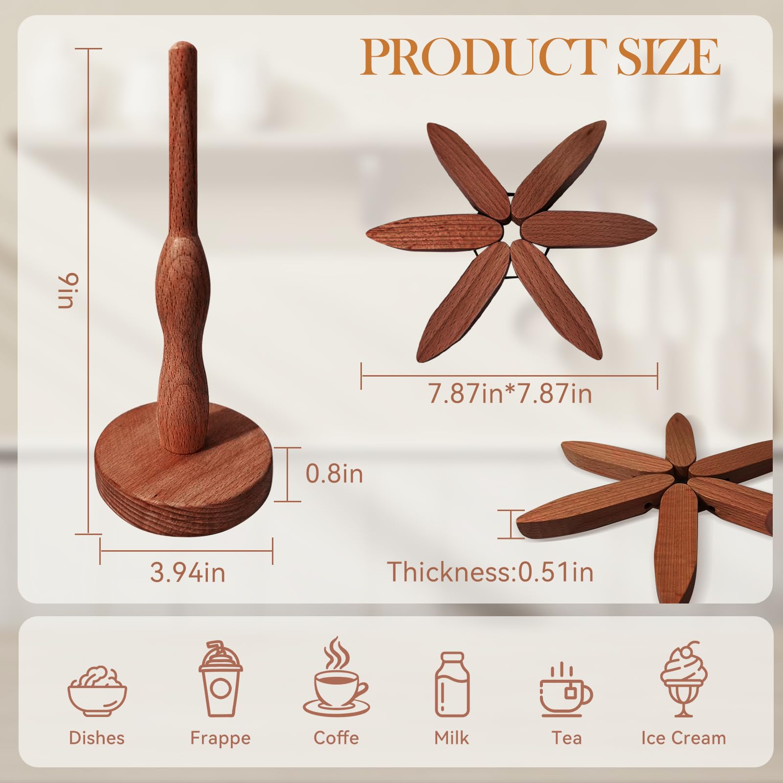 Uixplozk posavasos-arbol, diseño natural añade estilo práctico a la cocina.