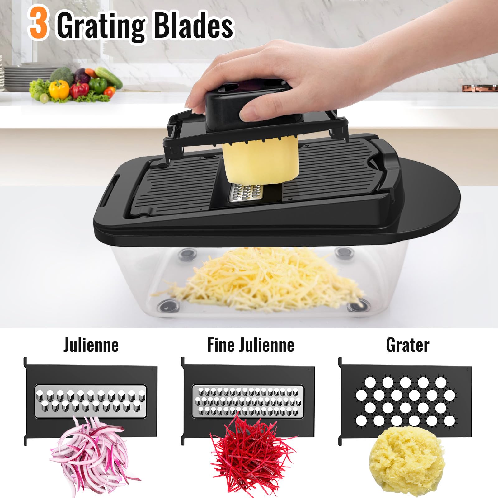 Corte rápido de cebollas y verduras con Ukeetap para preparaciones rápidas.