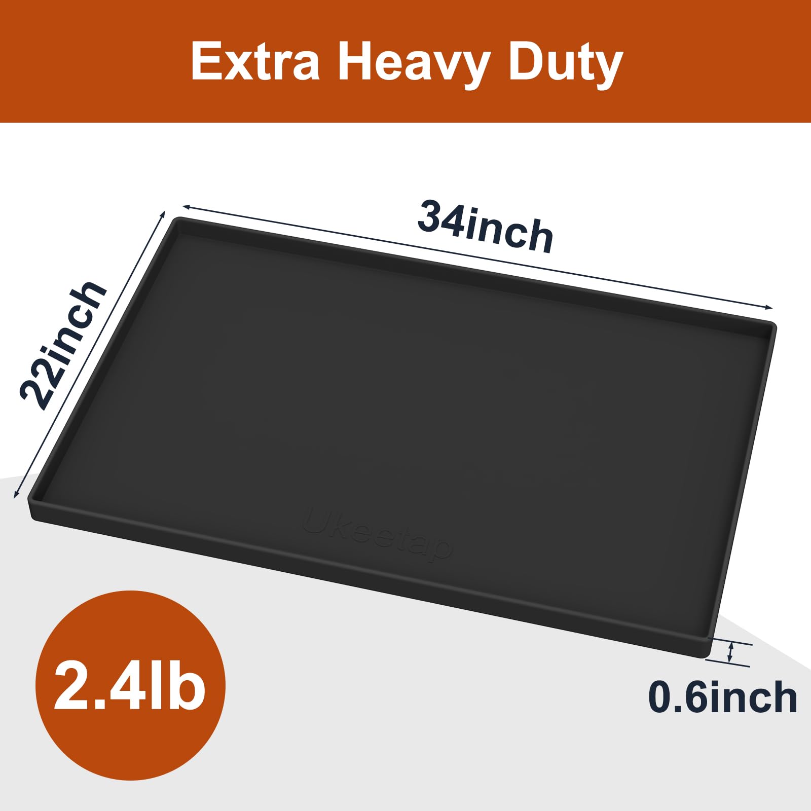 Ukeetap diseño rectangular de espesor extra para mayor durabilidad en cajones.
