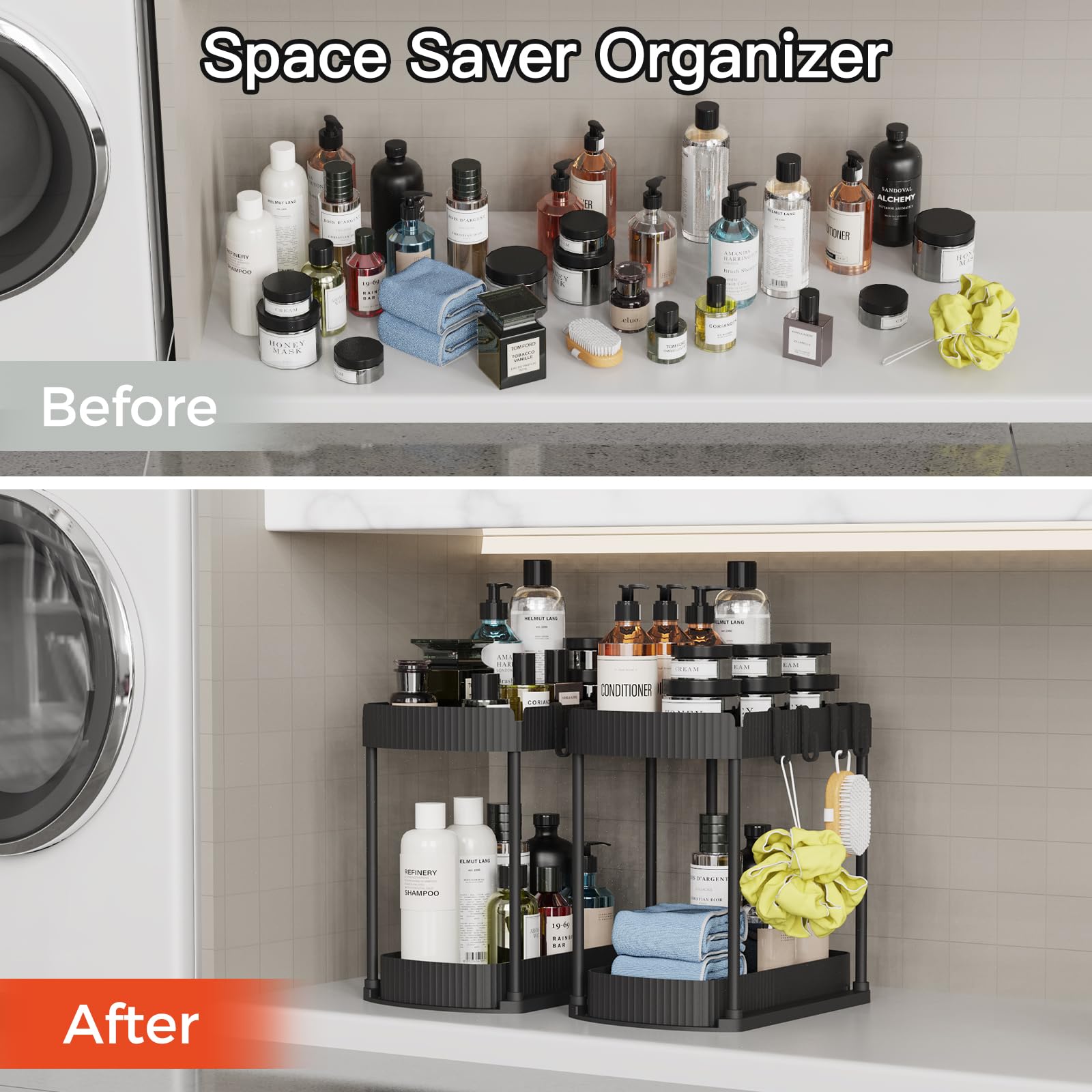 Ukeetap espacio optimizado gabinete para organización eficiente