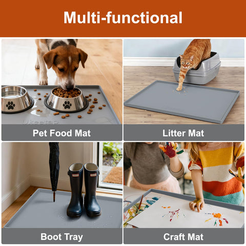 ukeetap alfombrilla silicona gris para cocina y baño