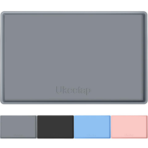 ukeetap alfombrilla de silicona gris vista superior protege el suelo