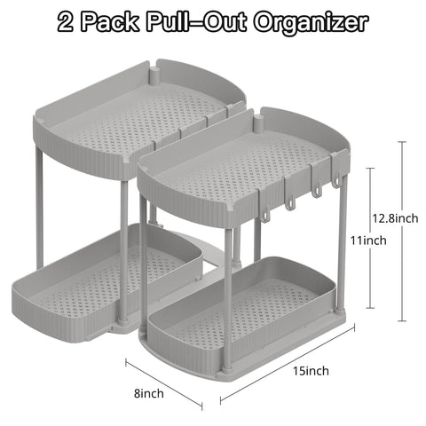 Ukeetap organizador bajo lavabo durable para almacenamiento de baño.