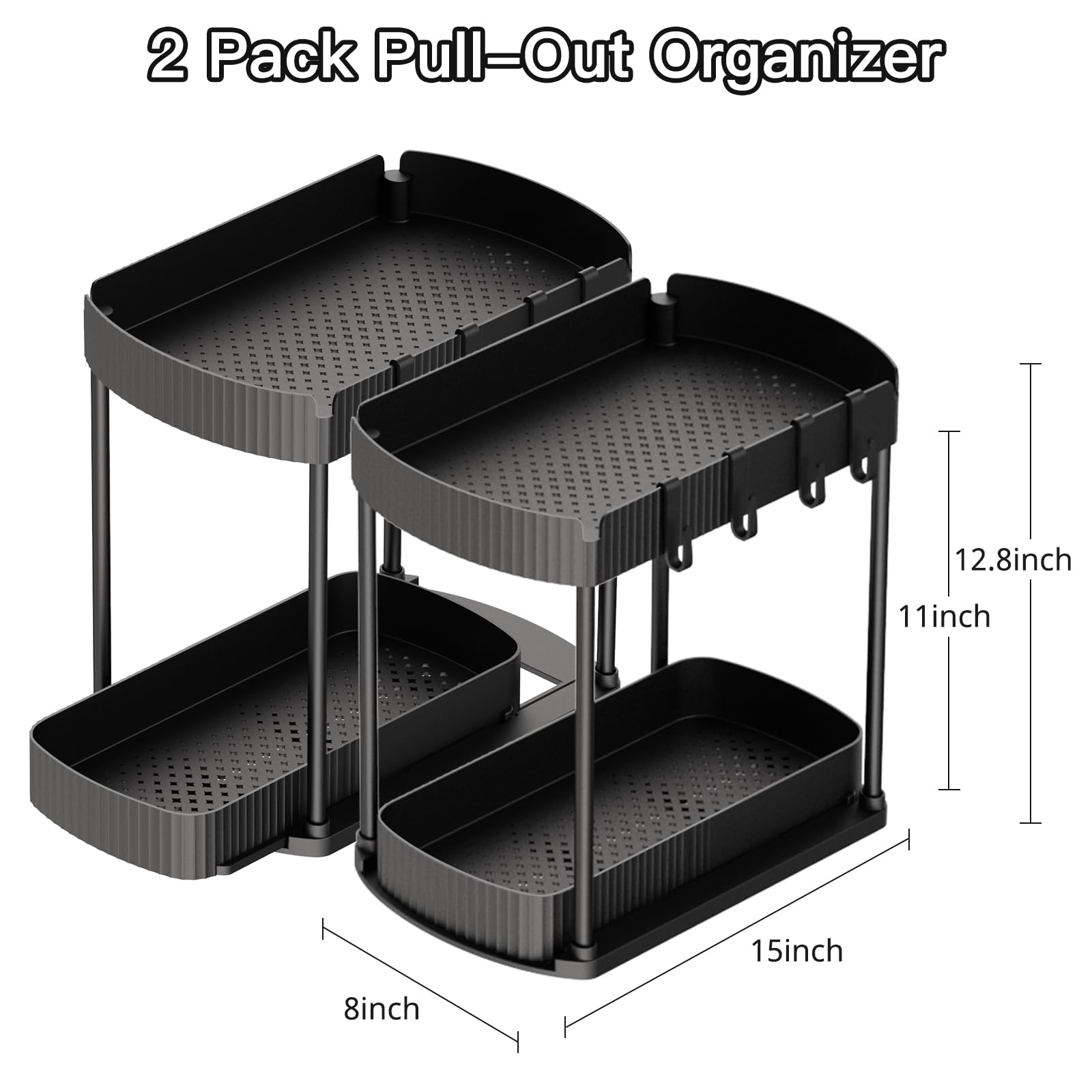 Organizador deslizante de Ukeetap para alacena, optimiza el espacio.