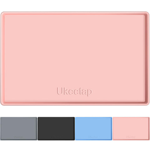 Ukeetap tapete de silicona impermeable en rosa protege suelos de derrames de mascotas