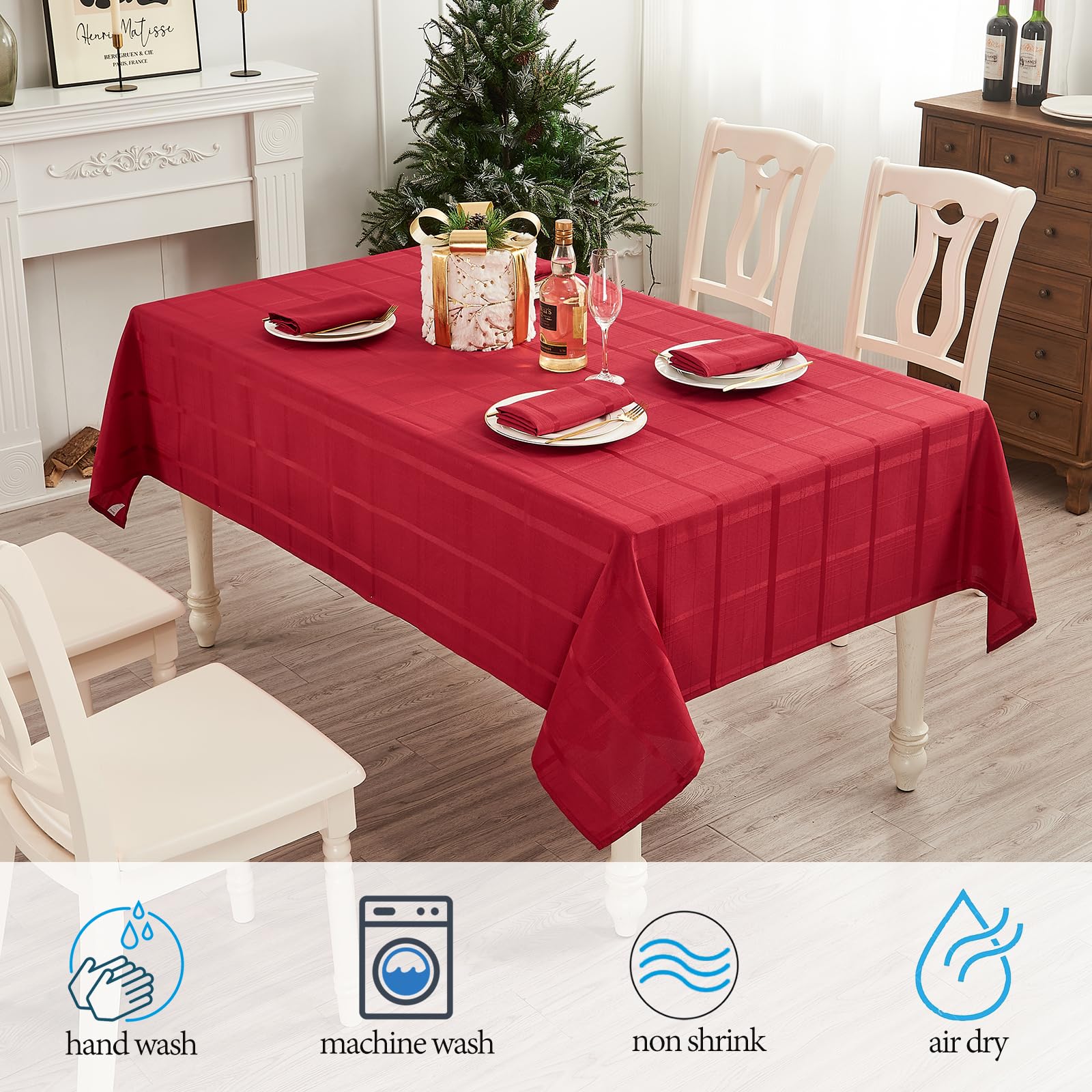 UKOMIUT mantel color rojo, añade toque cálido a la mesa