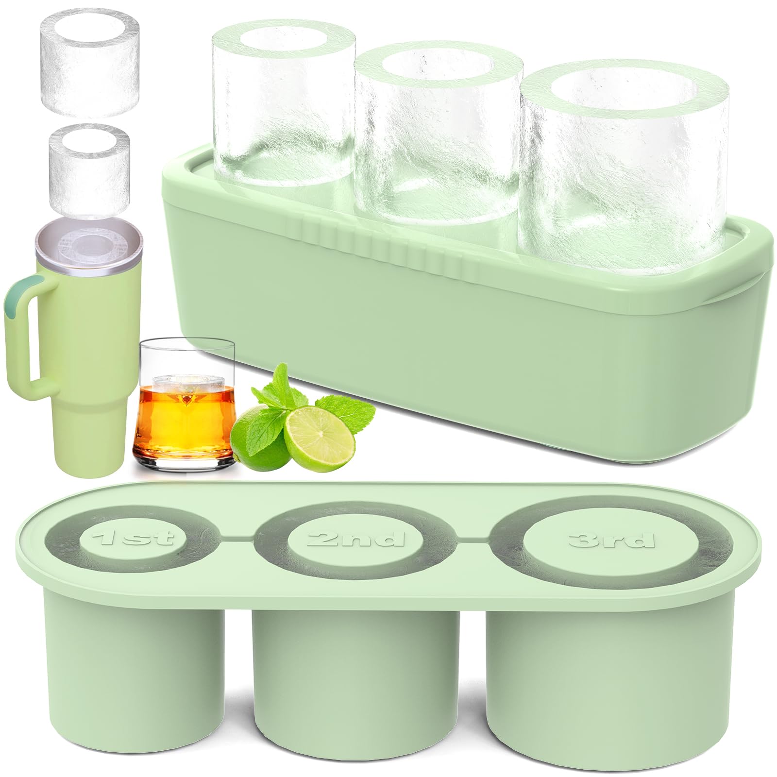 Ukulork bandeja de hielo cilindro 40oz tipo 1 para enfriar sin diluir
