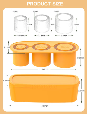 Ukulork cubos hielo cilindro derretimiento lento mantiene bebidas frías