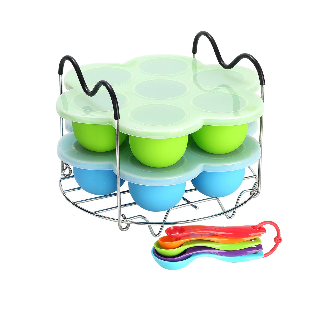 Moldes de silicona de ULEE para huevos, porciones convenientes para desayunos