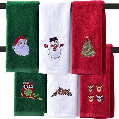 ULERSP toallas navidad Santa bordado para decoración festiva de la cocina