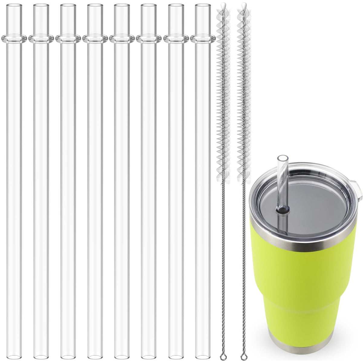 Pajillas Ullnosoo para YETI de 9 pulgadas, transparentes para bebidas.