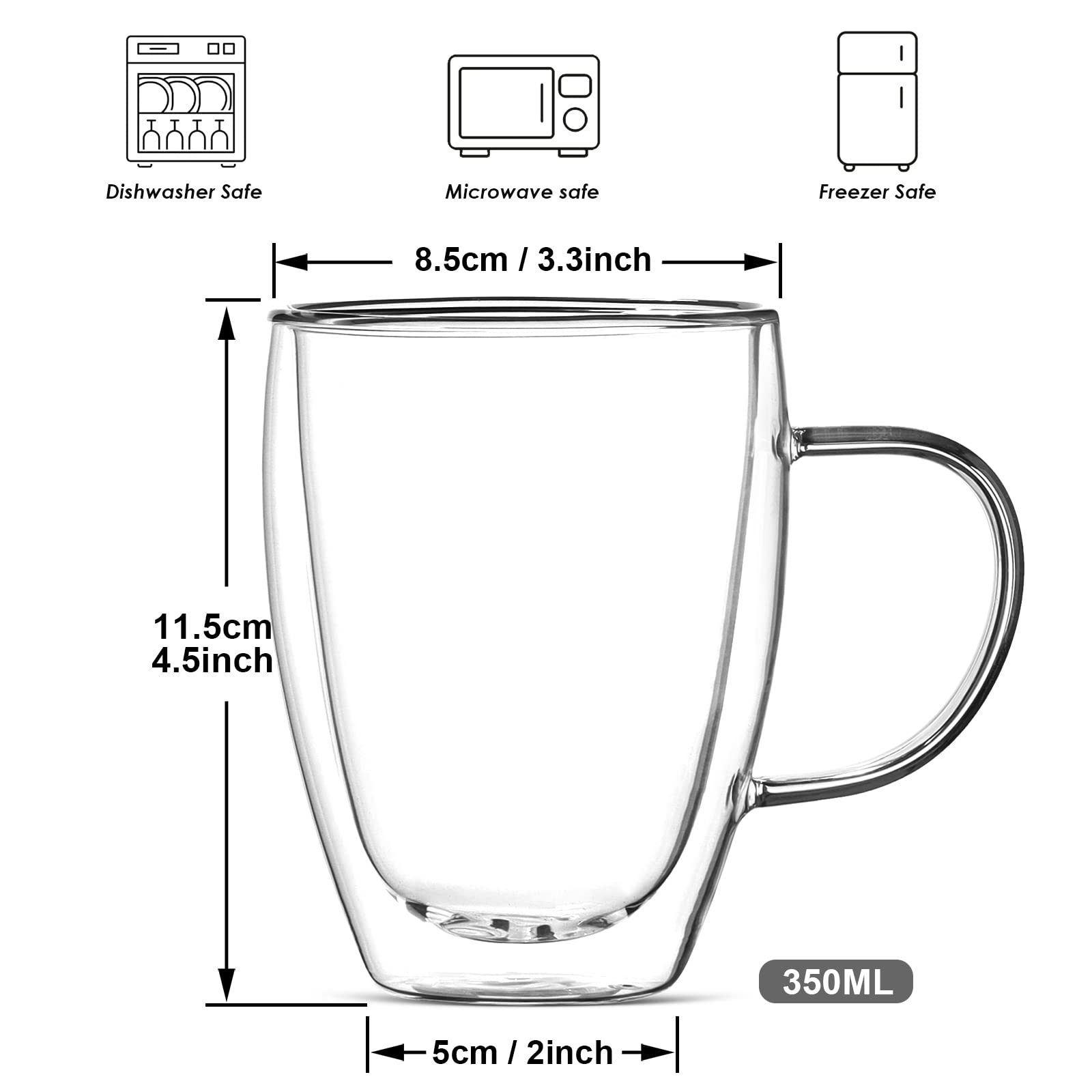Ulrikco, aptas para lavavajillas y microondas para mayor comodidad.