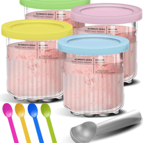 Contenedor 24oz de ULTAC para Ninja Creami Deluxe en azul, ideal para porciones familiares.