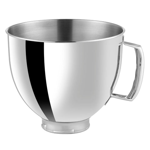 Bol UltiCor de 5qt en acero inoxidable pulido para mezclar masas grandes sin derrames.