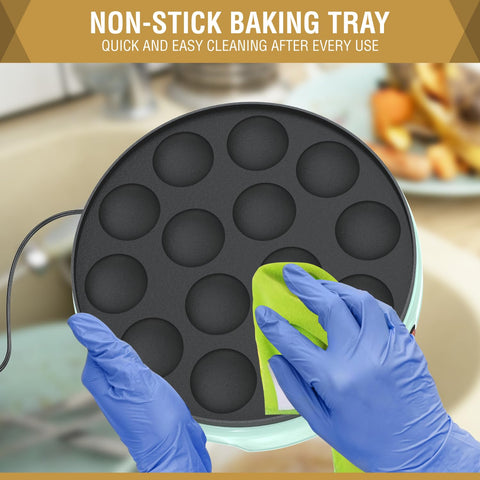 ULTICOR Mini Pancake Maker, limpieza-facil: superficie antiadherente para limpiar rápido