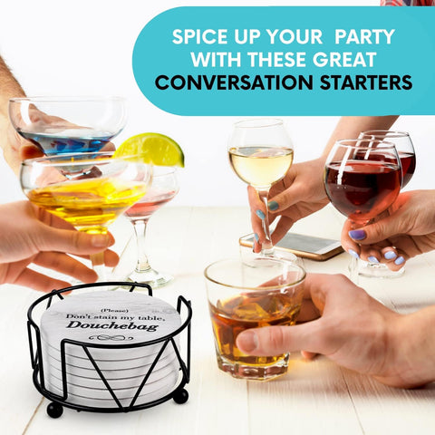 Posavasos Ultimate Hostess protege la mesa durante las bebidas.