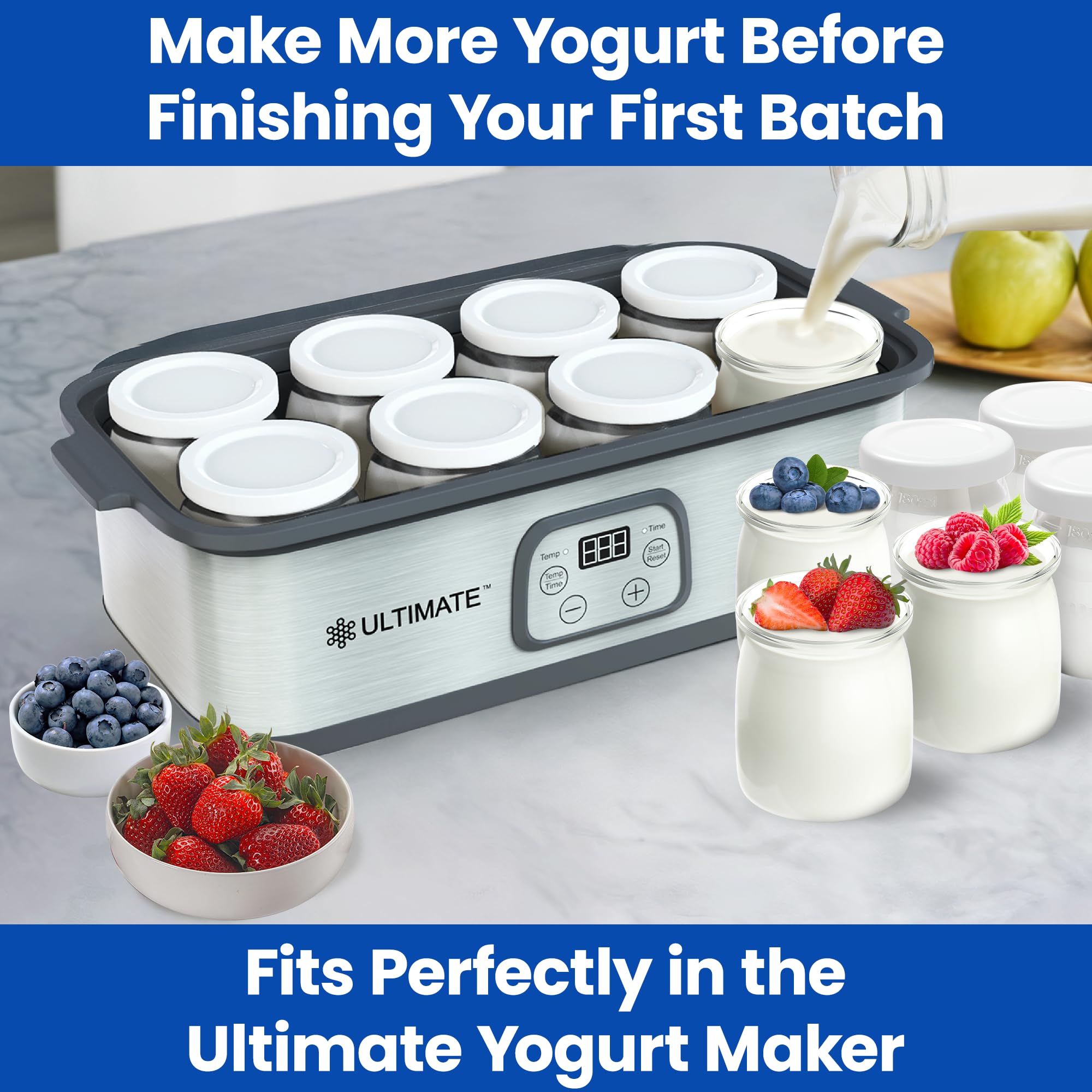 Ideal para avena nocturna con tarros Ultimate Yogurt Jars.