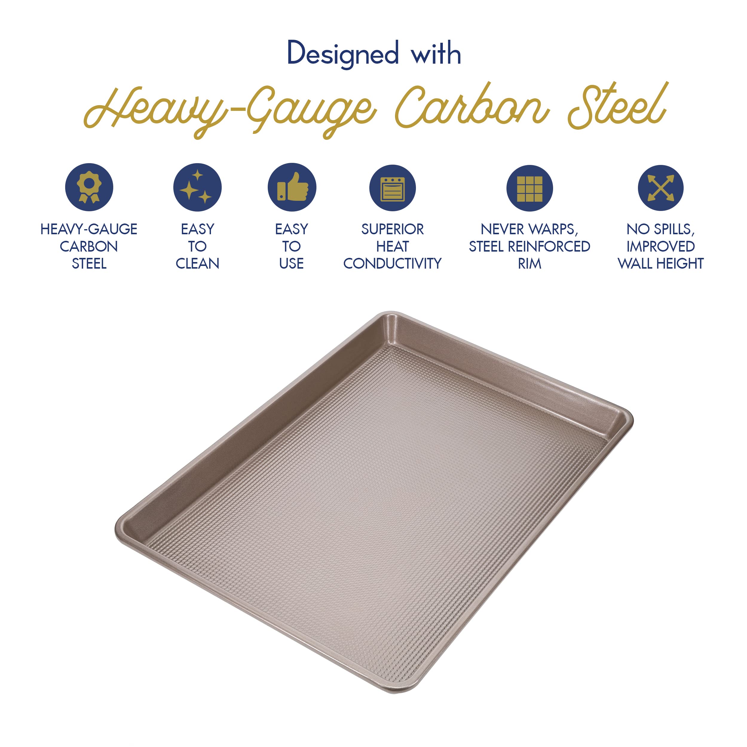 Ultra Cuisine bandeja de aluminio resistente para hornear