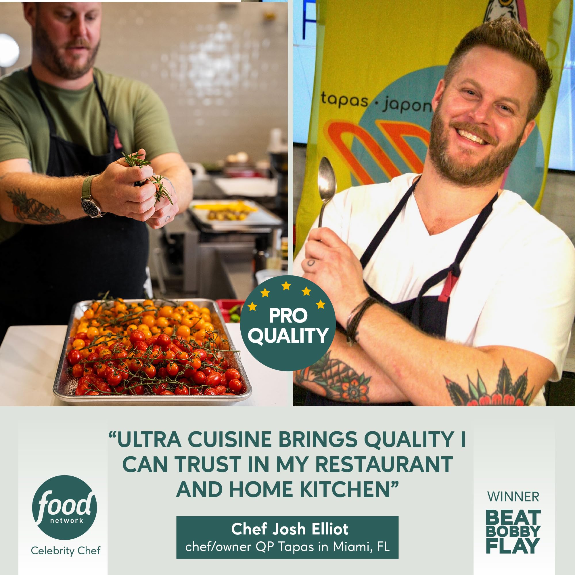 Ultra Cuisine conjunto bandeja y rejilla para hornear, asar y enfriar