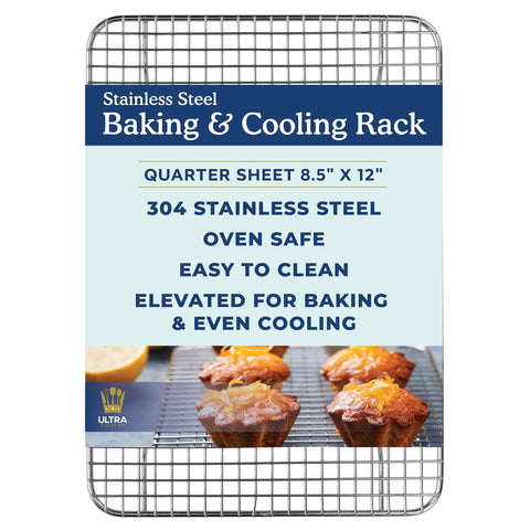 Ultra Cuisine rejilla enfriamiento para horno 8.5x12, enfriamiento y horneado uniforme.