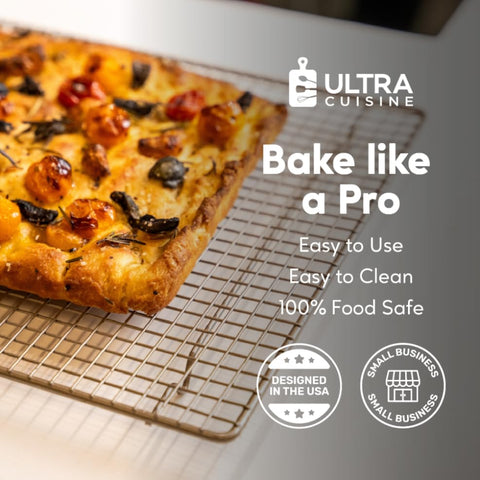 Ultra Cuisine rejilla para horno hasta 575 °F; usos versátiles.