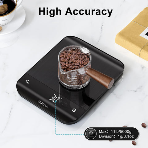 Ultrean balanza de cocina, cambio de unidades para gramos, kilogramos, onzas y mililitros.