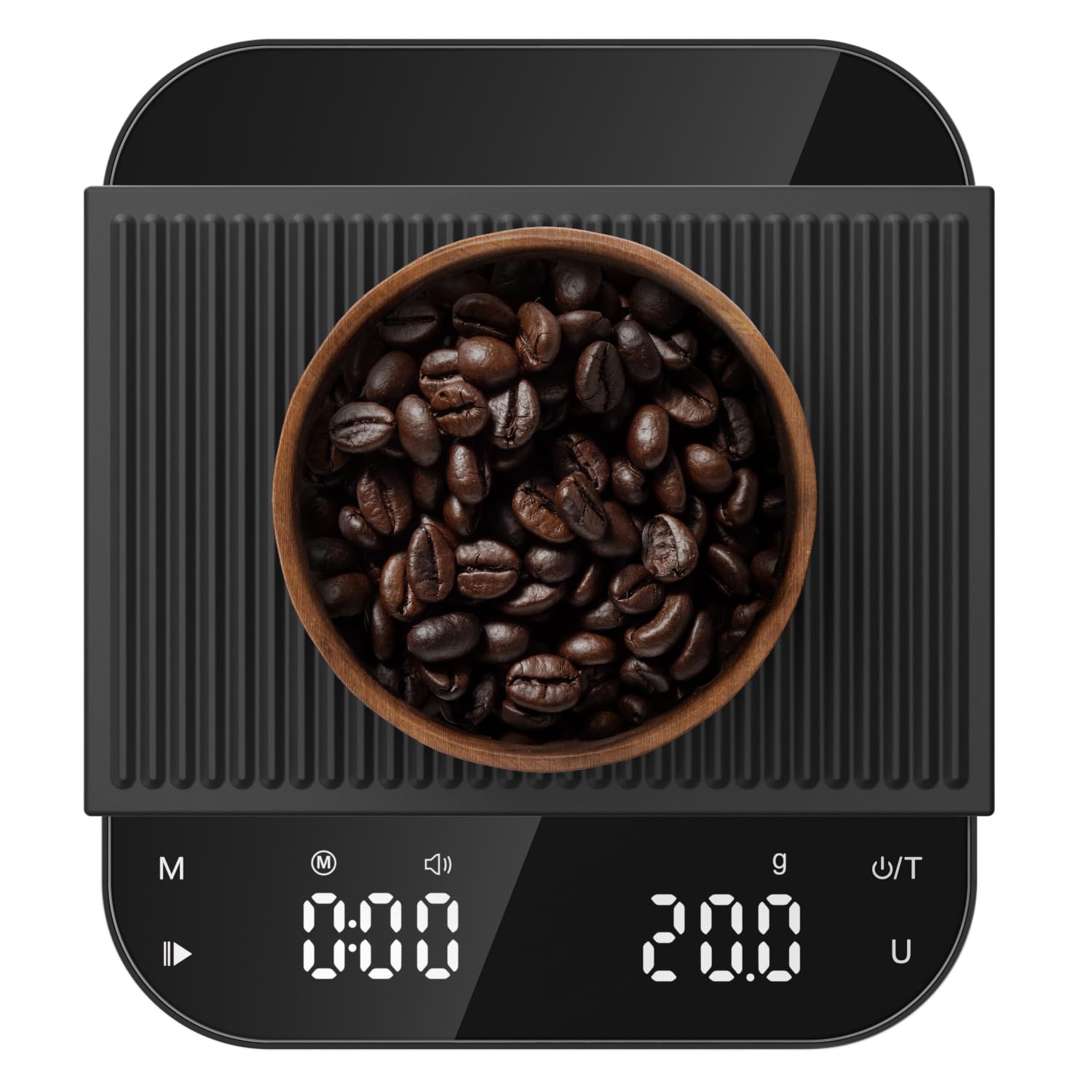 Ultrean escala de café con pantalla LED para lecturas nítidas.