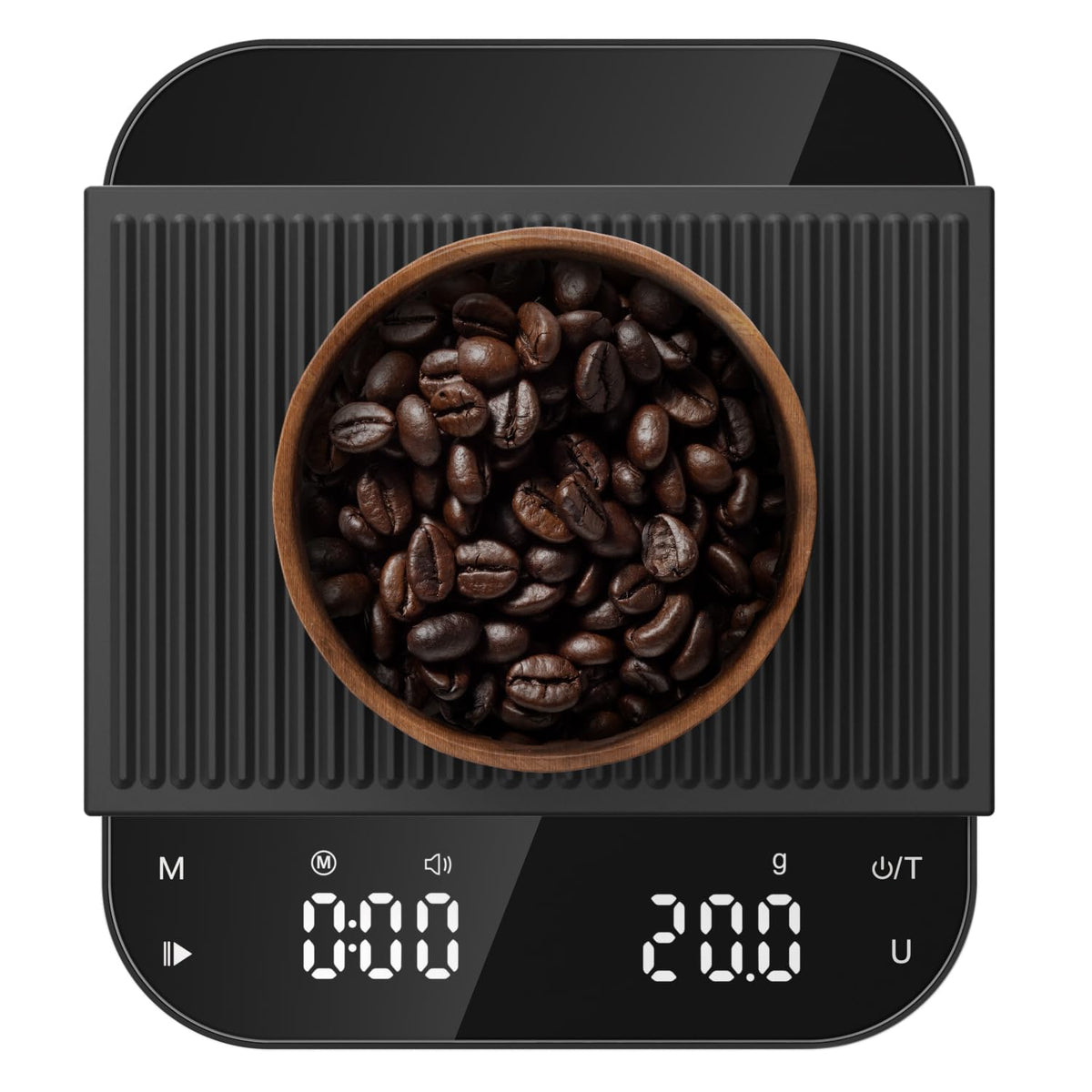 Ultrean escala de café con pantalla LED para lecturas nítidas.