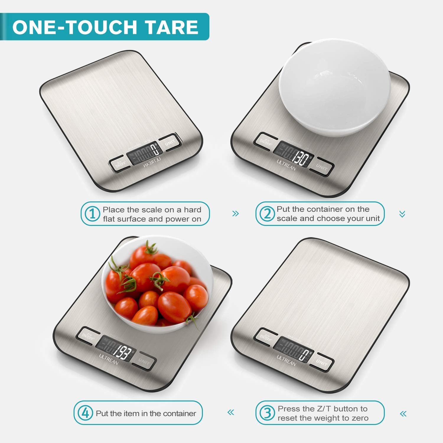 Medición de leche en ml con Ultrean para recetas consistentes.