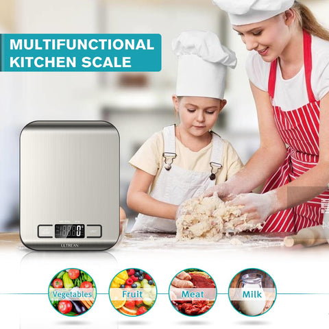 Pantalla iluminada de Ultrean facilita la lectura en cocinas oscuras.