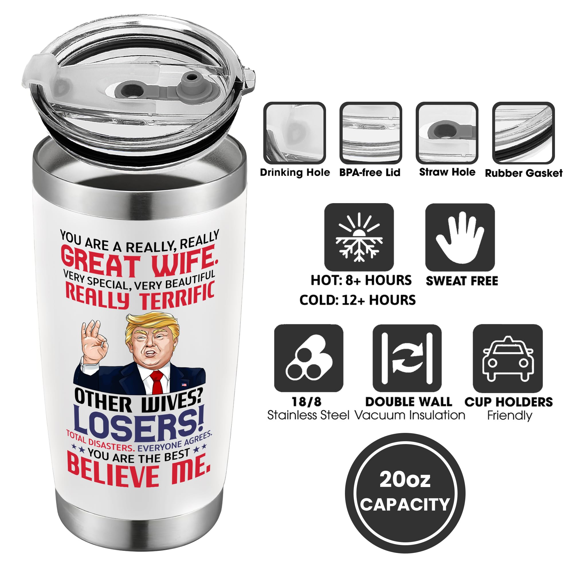 UMACVN Taza 20oz uso diario en oficina y actividades al aire libre