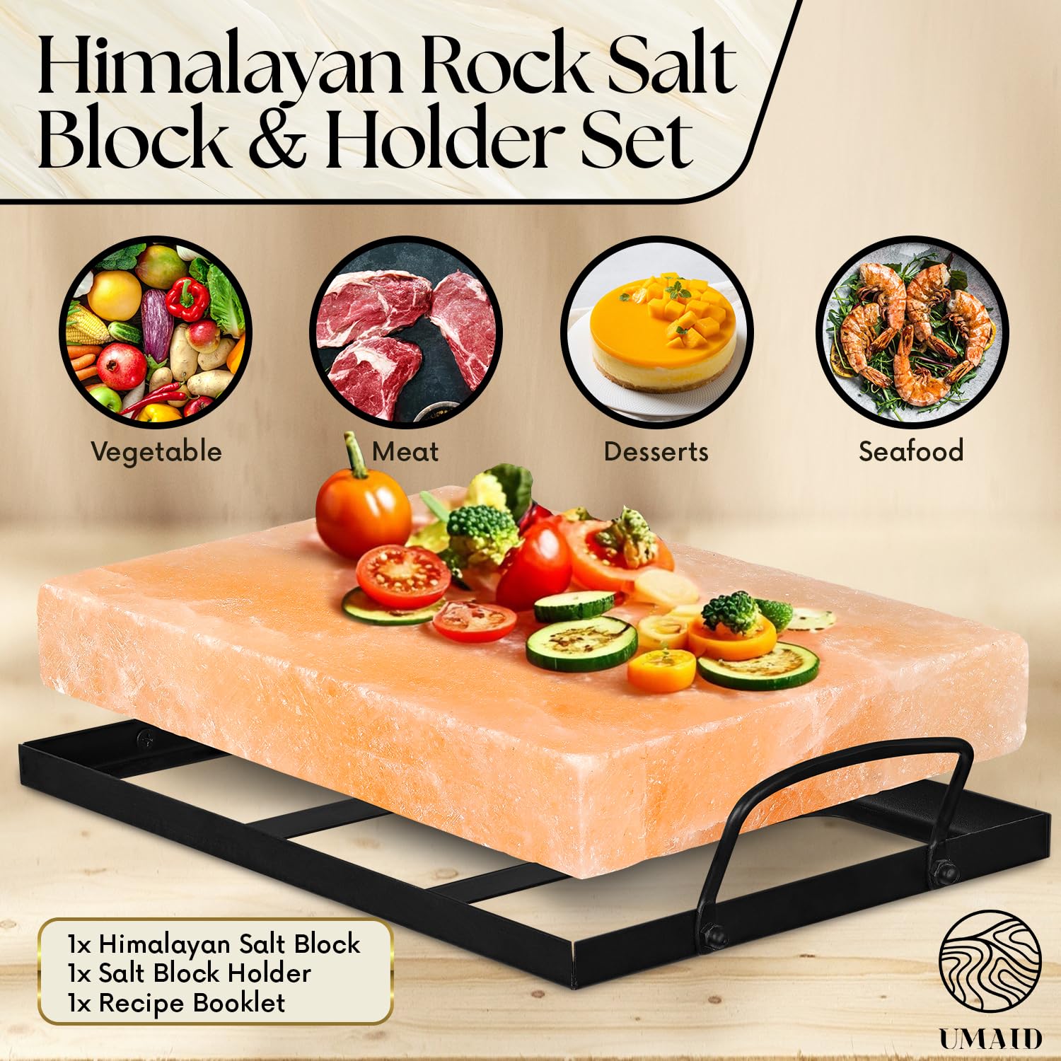 UMAID folleto de recetas con ideas para usar la sal del Himalaya
