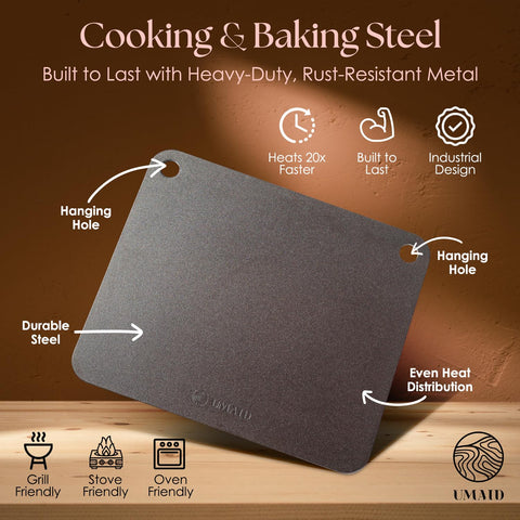 UMAID placa pizza asar en grill para sellar jugos y sabor