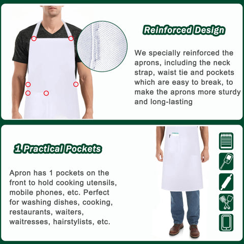 Delantal Umboom de gran cobertura 83x70 cm para proteger la ropa.