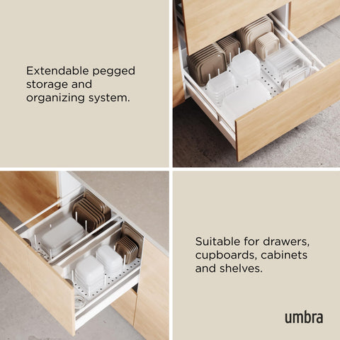 Umbra Peggy base extensible de 8,3 cm se adapta a tu mueble.