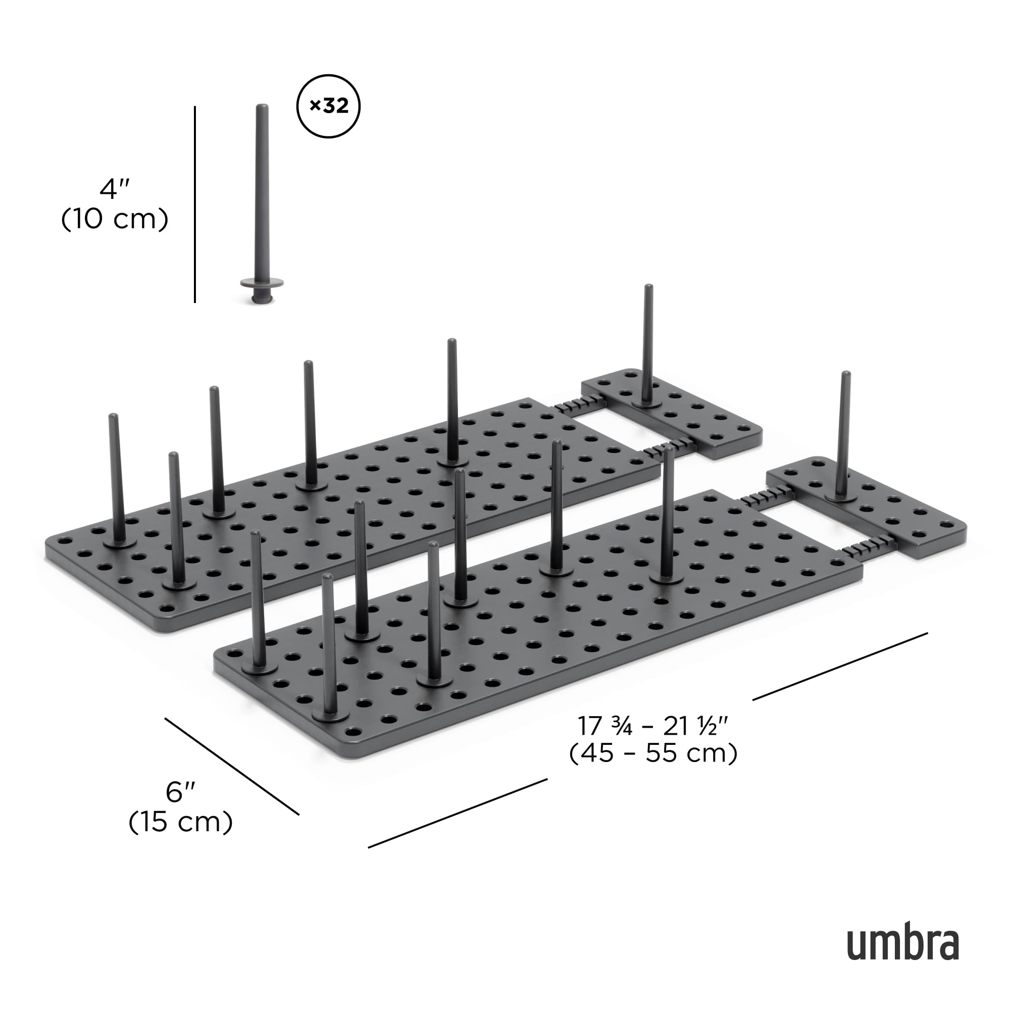 Umbra Peggy: bases anti deslizantes que evitan movimientos dentro de cajones.