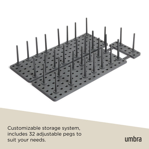 Umbra Peggy: ideal para organizar tapas y recipientes de plástico con facilidad.