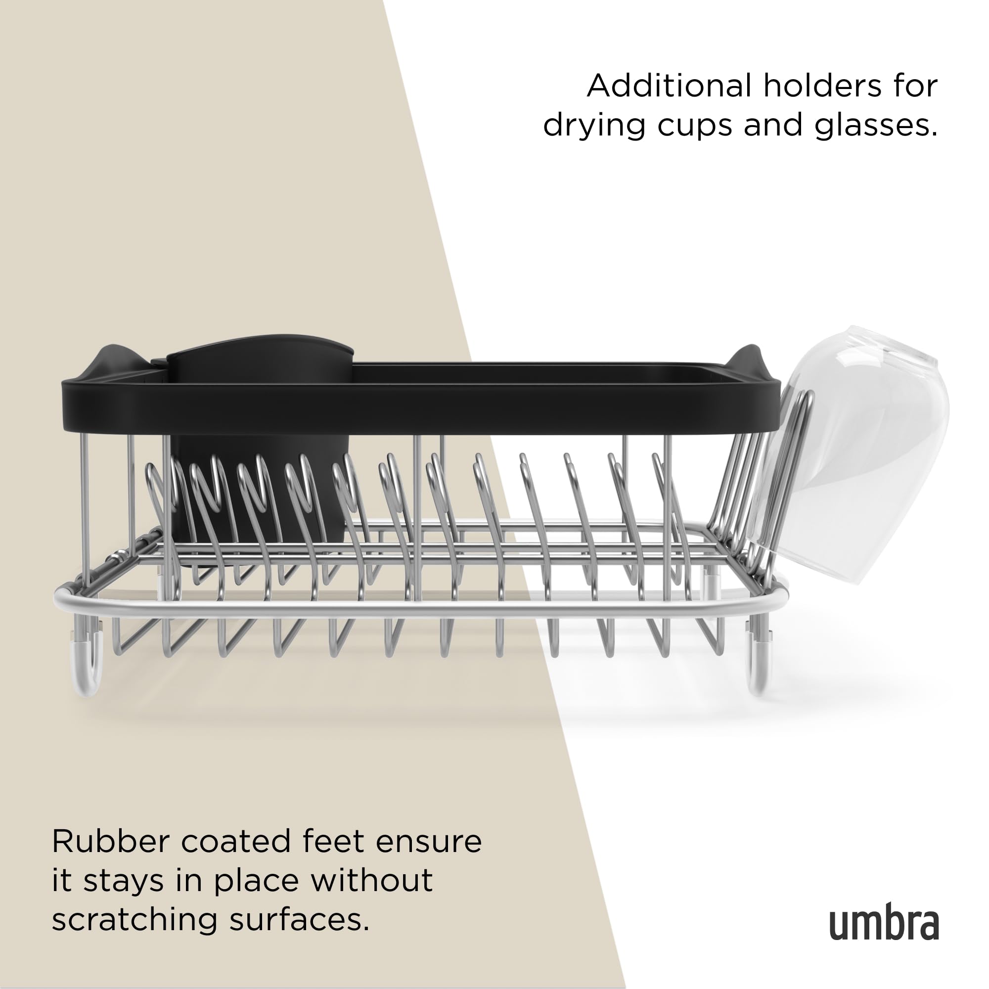 Umbra Sinkin Multi-Use, disponible en negro/níquel, rojo/níquel o blanco/níquel
