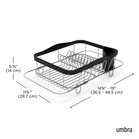 Umbra Sinkin Multi-Use, detalle de rejilla metálica resistente para utensilios