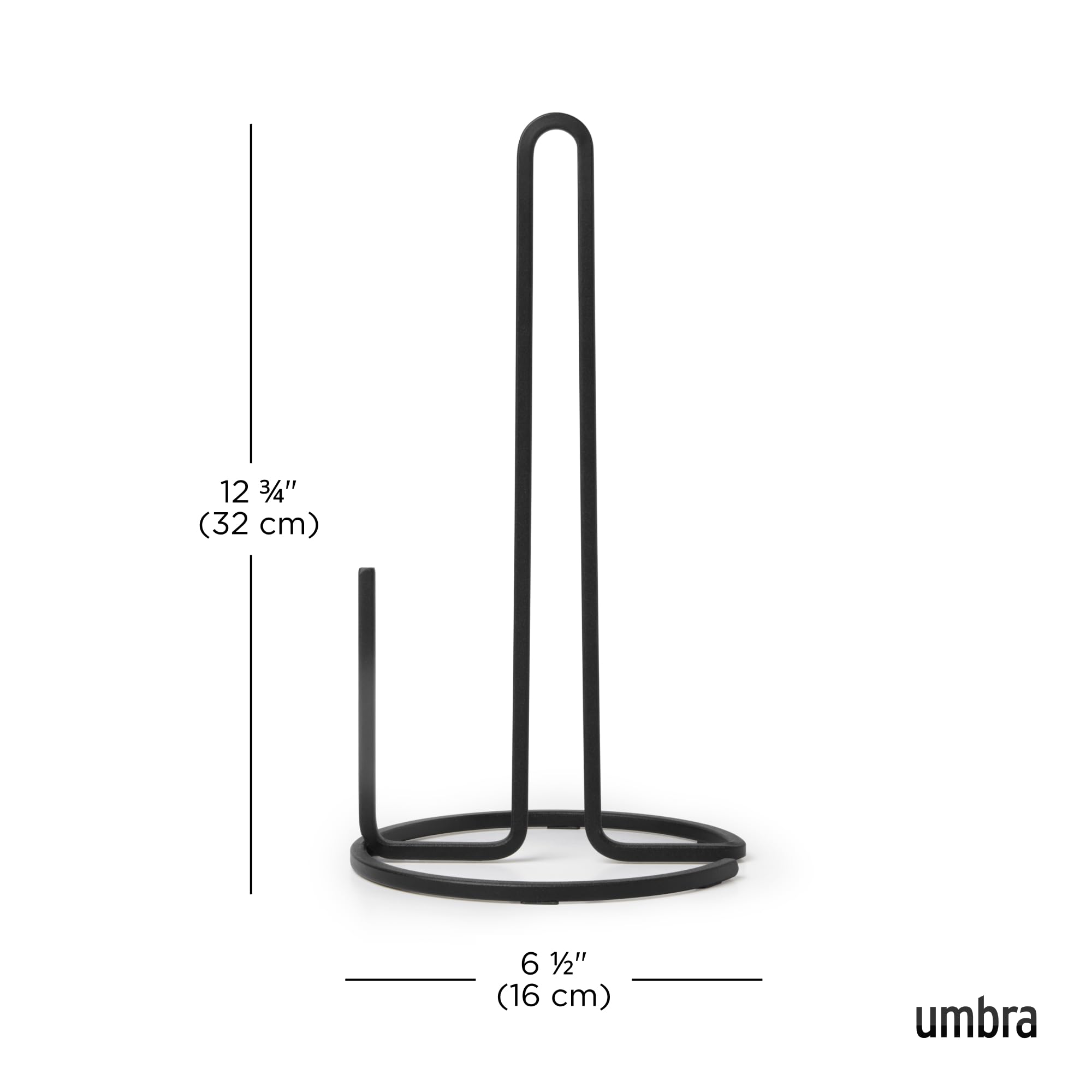 Umbra Squire acabado elegante de metal imita hierro fundido para decoración moderna.
