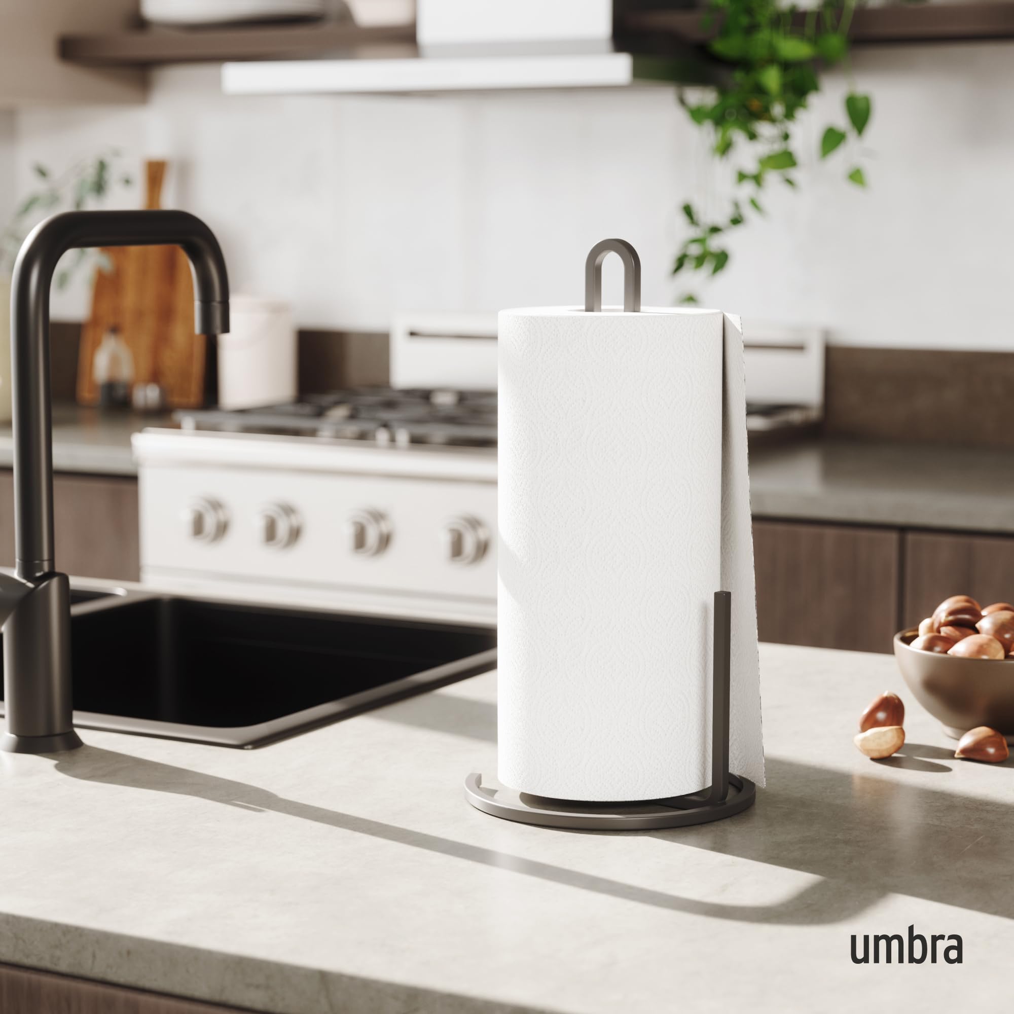 Umbra Squire barra de desgarro integrada facilita el desprendimiento del papel.