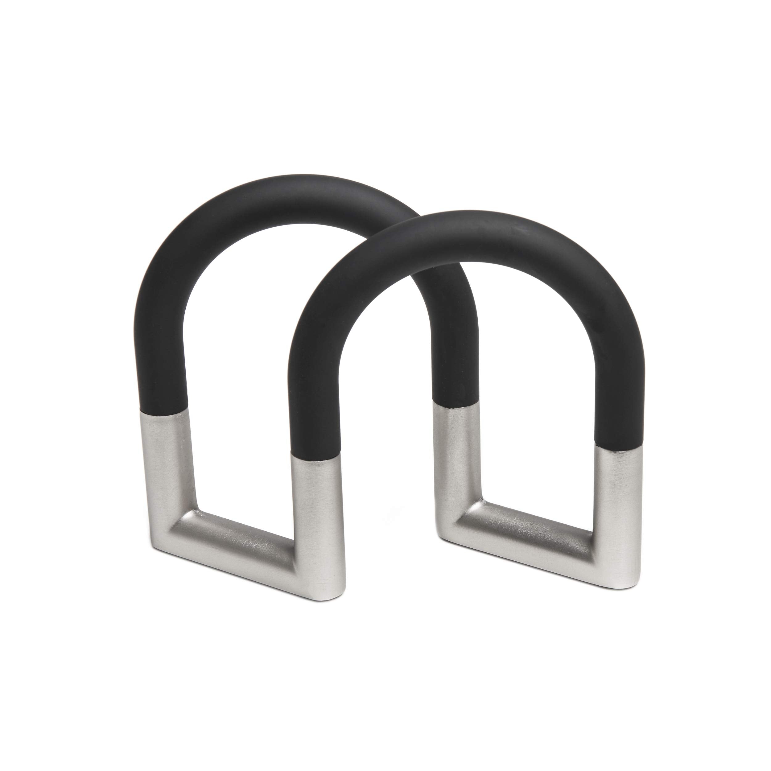 Umbra Swivel porta-servilletas ajustable en negro níquel para mesas limpias.