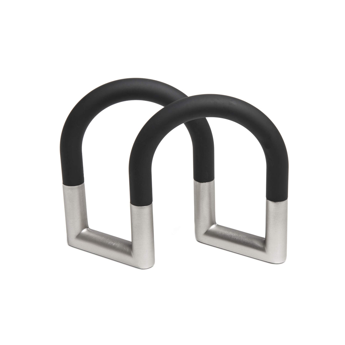 Umbra Swivel porta-servilletas ajustable en negro níquel para mesas limpias.