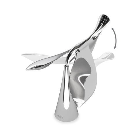Umbra Tipsy abre-botellas con equilibrio estable, ideal para exhibir en la encimera.