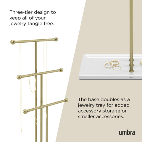 Umbra Trigem altura 48 cm perfecto para collares de longitudes variables
