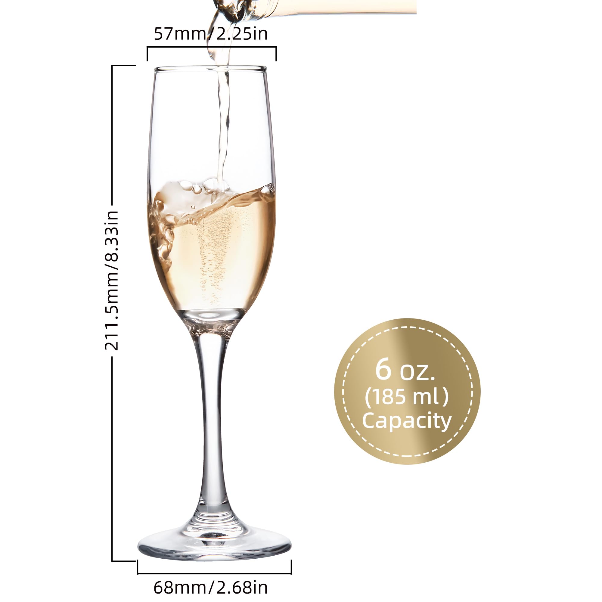 UMEIED copa champán, capacidad 180 ml, ideal para bodas y celebraciones.