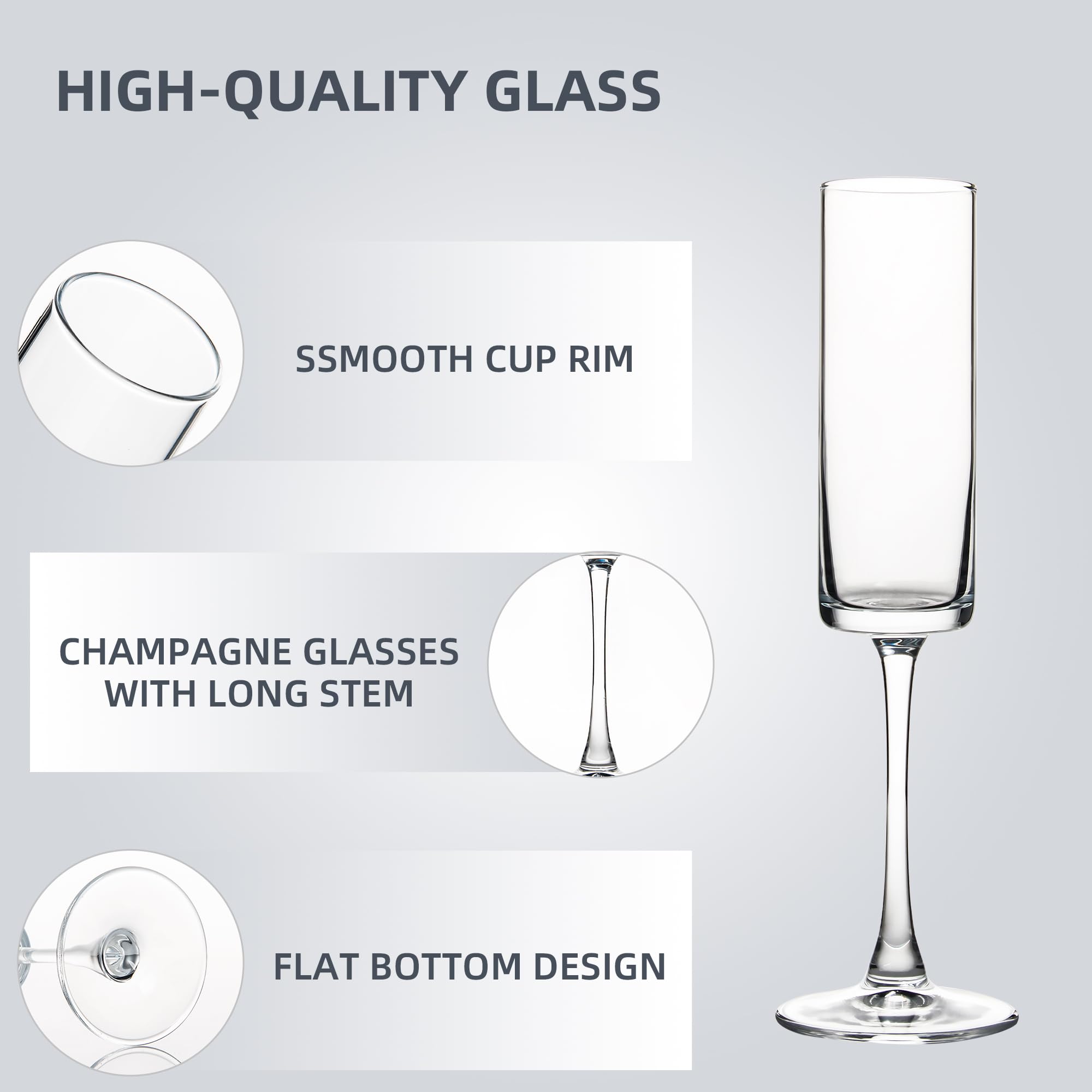 Copa de cristal transparente UMEIED Edge, realza cada brindis con brillo claro.